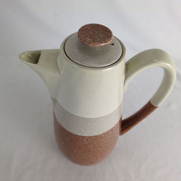 Vtg Mid-Century Harmony House Stonecrest Coffee Tea Pot 10" Tall Speckled w/ Lid - Picture 2 of 9